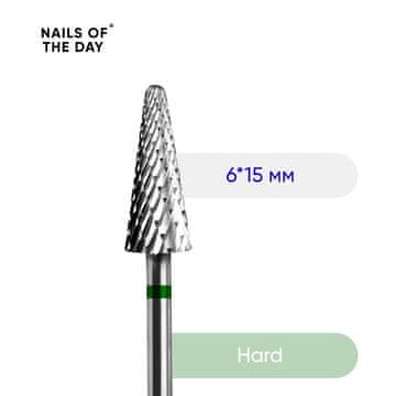 NAILSOFTHEDAY Rezalnik iz karbidne trdine - zeleni stožec 6x15 mm