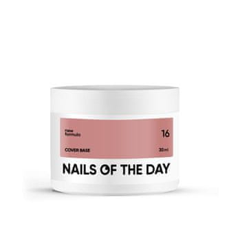 NAILSOFTHEDAY Cover base NEW 16 - neprozorna temno bež hibridna baza, 30 ml