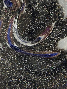 TOUCH Space gel lak 10 - črn odsevni hibridni lak, 9 ml