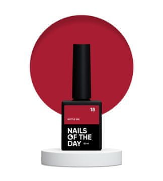 NAILSOFTHEDAY Bottle gel 18 - rdeči gel za krepitev in obnovo, 10 ml