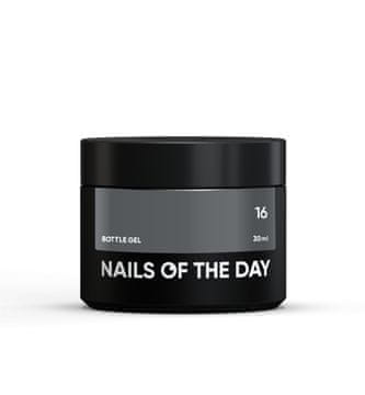 NAILSOFTHEDAY Bottle gel 16 - prekrivni sivi gel za utrjevanje in obnavljanje, 30 ml