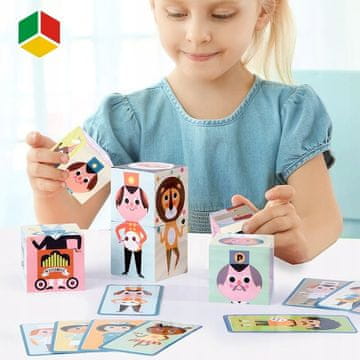 Lesena uganka Logična igra Poklici Montessori