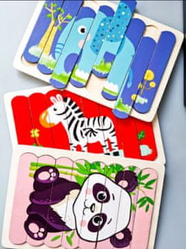 Lesena sestavljanka Montessori Puzzle