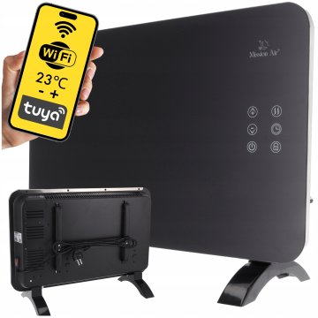 Konvektorski grelec PORTO WiFi 1000W Črna