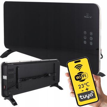 Konvektorski grelec PORTO WiFi 2000W Črna