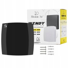 Kopalniški ventilator WINDY 100 H+T ČRN