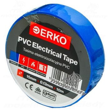 Izolirni trak 15mm 10m PVC moder ERKO