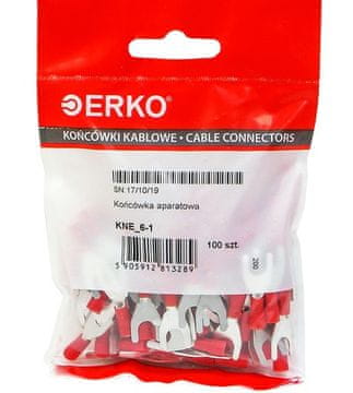 Izolirana konica vilic KNE 1mm M6 100kos ERKO