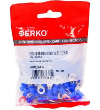 Izolirana ušesna sponka KOE 2,5mm M5 100kos ERKO
