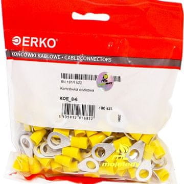 Izolirana ušesna sponka KOE 6mm M8 100kos ERKO