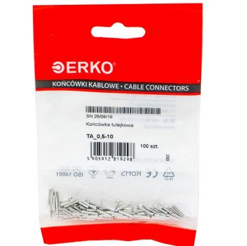 Neizolirana sleeve sponka TA 0,5/10 ERKO 100kos