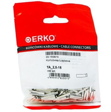 Neizolirana sleeve sponka TA 2,5/18 ERKO 100kos