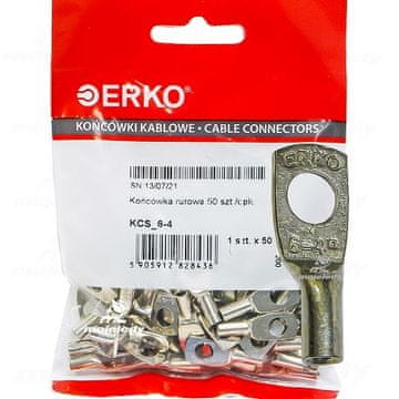 Ušesna cevna sponka KCS CU 4mm M6 50kos ERKO