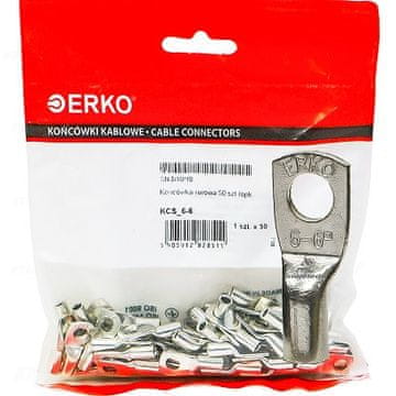 Ušesna cevna sponka KCS CU 6mm M6 50kos ERKO