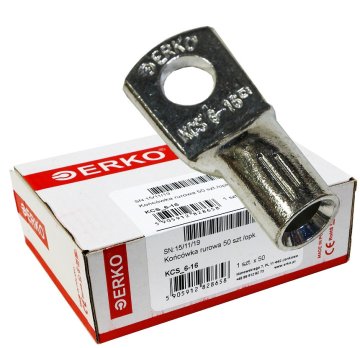 KCS CU cevni priključek z očescem 16mm M6 50kos ERKO