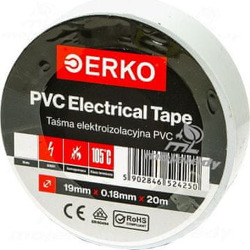 Izolirni trak veliki 19mm 20m bel ERKO