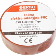 Veliki izolirni trak 19mm 20m rjav ERKO