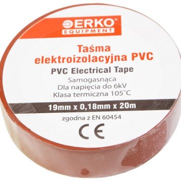 Veliki izolirni trak 19mm 20m rjav ERKO