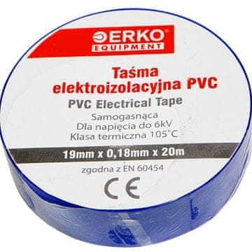 Veliki izolirni trak 19mm 20m moder ERKO