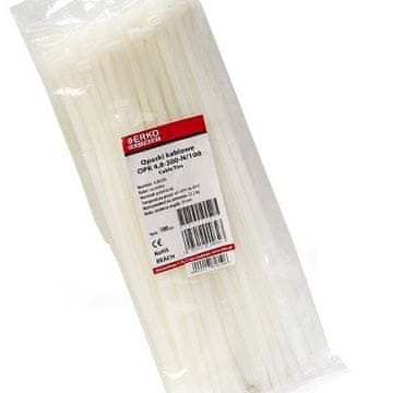 Bela kabelska vezica OPK 300/4,8 paket 100 ERKO