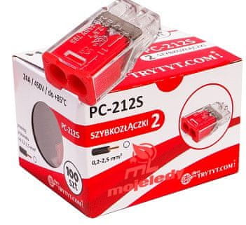 Samovpenjalni konektor 2x2,5 PC 212S 100kos