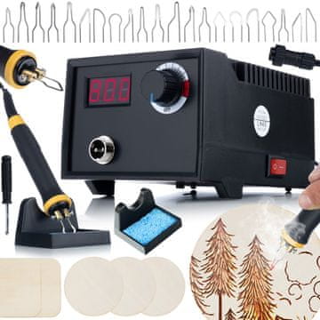 Rosfix Black Fenix RBB60W 60 W pirografska postaja / gorilnik na drva z zaslonom
