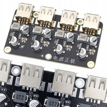 Rosfix 4-kanalni polnilec s pretvornikom napetosti 2.0 3.0 USB Step Down