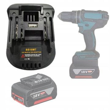 Baterijski adapter/pretvornik Bosch 18V v Makita 18V (BS18MT)