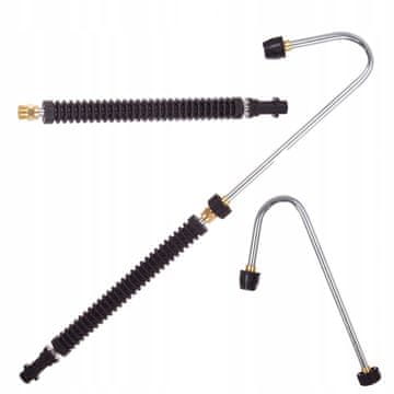Dolga kotna cev za podložko Karcher K2-K7, žlebove, blatnike, set močnih šob 160 bar