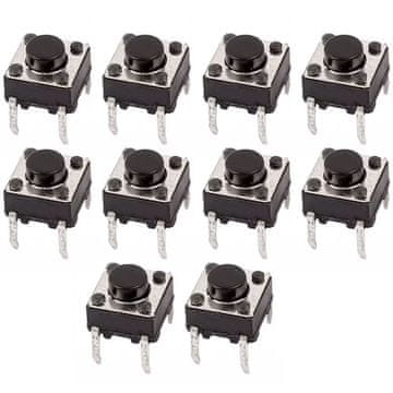 Mikrostikala 6x6 mm za daljinsko upravljanje garažnih vrat, komplet 10 kom