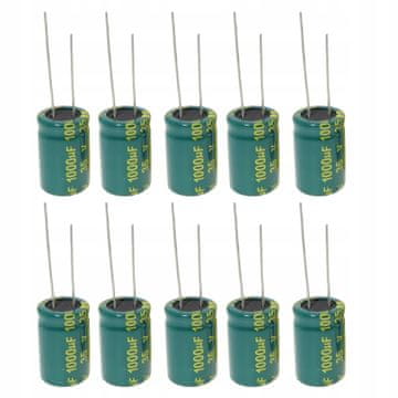 Elektrolitski kondenzator Low ESR 1000uF 16V 10x17mm 5mm 10pcs.