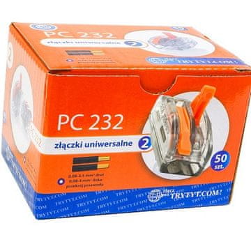 Samozaklepni konektor 2x0,2-4mm klik pc 232 Tritij 50 kosov