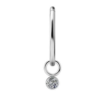 Obesek iz titana - PREMIUM CIRKON - srebrn - D-032 3 mm