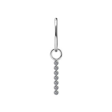 Obesek iz titana - PREMIUM CIRKON - srebrn - L - D-060