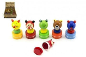 Teddies Okrogli žig v obliki živali 6 cm - mešanica vrst