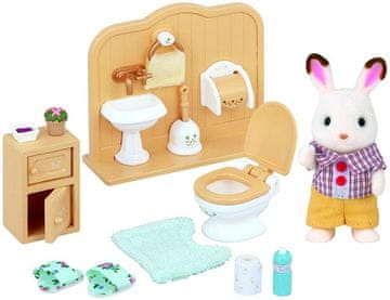 Sylvanian Families Pribor za kunce "chocolate" - brat in stranišče z dodatki