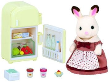 Sylvanian Families Pohištveni "čokoladni" zajčki - mama pri hladilniku