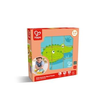 Hape Divje živali kocke za zlaganje, 9 kosov