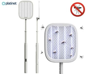 Platinet PRMB3875 2v1 električni lopar proti insektom, 5 W, beli