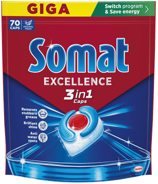 Somat 3in1 kapsule za strojno pomivanje posode, 70 pranj