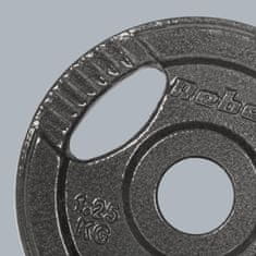 Rebel Komplet uteži iz litega železa 4x1,25 kg, luknja 6 kg, plošča 31 mm z ročaji
