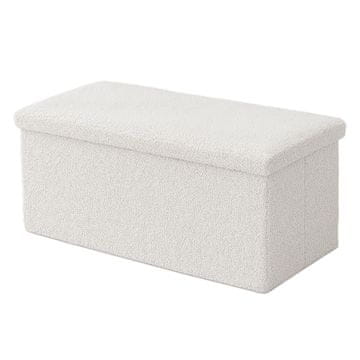 Northix Zložljiva klop za shranjevanje, blago Teddy, 2 sedeža