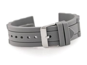 Gumijast pašček za uro 904T - rebrast - 20 mm