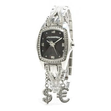 Chronotech Ura CT7008LS-15M. Kvarčni mehanizem, črne barve. Ženska.