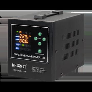 Kemot Pretvornik zasilnega napajanja KEMOT PROsinus-500-LFP4 12V 230V 500VA/300W