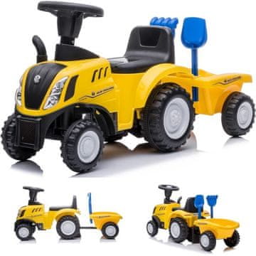 shumee Igrača za enoletnega otroka, potiskalnik s prikolico, New Holland, rumena