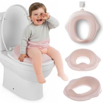 shumee Prevleka za otroško straniščno desko Sun Baby, nedrseča, bela, roza