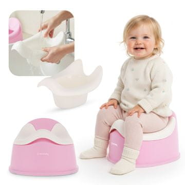 shumee Sun Baby protizdrsna kahlica z odstranljivim vložkom, stabilna, temno roza, bela