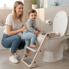 shumee Prevleka za otroško straniščno školjko, lestev, mehak sedež, naslon za noge, bela in siva, Sun Baby