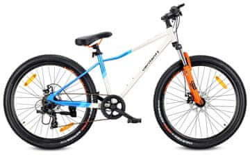 shumee 26-palčni gorski kolesi Shimano 7-redni disk amortizer Verdant Calix stojalo bela modro oranžna